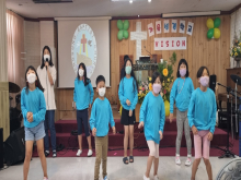 주일학교 가을성경학교끝내고 율동하는 주일학교생들